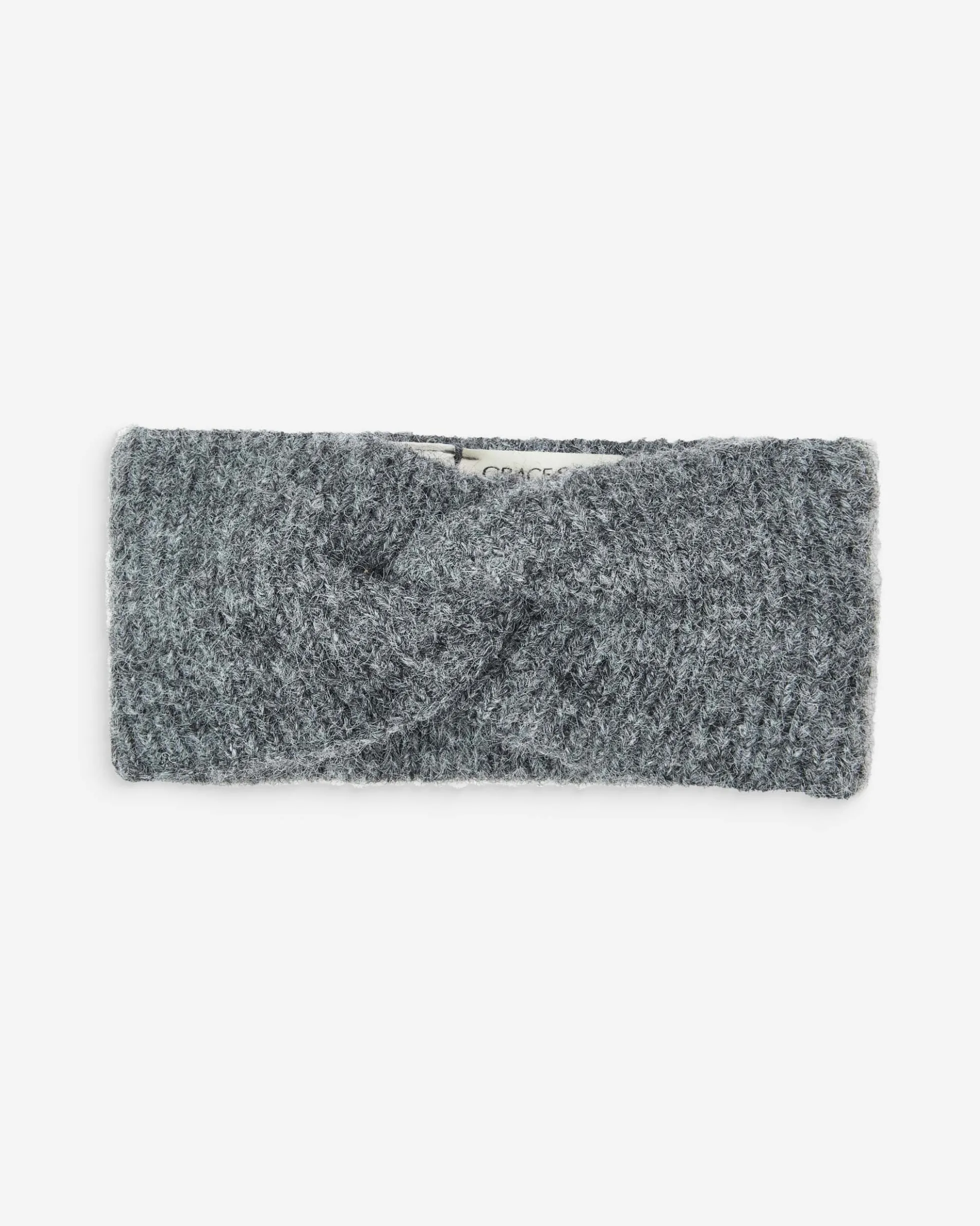 Bandeau croisé en maille anthracite Auden