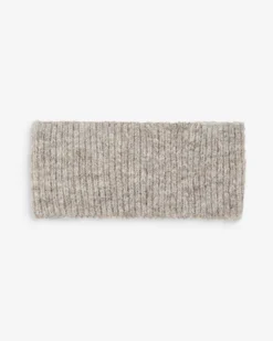 Bandeau croisé en maille taupe Auden
