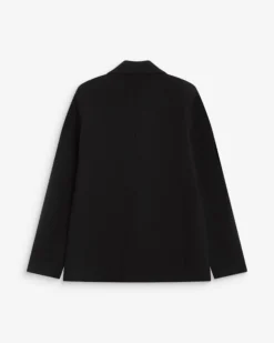 Blazer droit à boutonnage croisé noir Noix