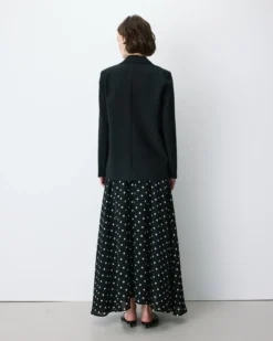 Blazer droit à boutonnage croisé noir Noix