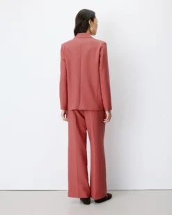 Blazer droit à boutonnage croisé blush Noix