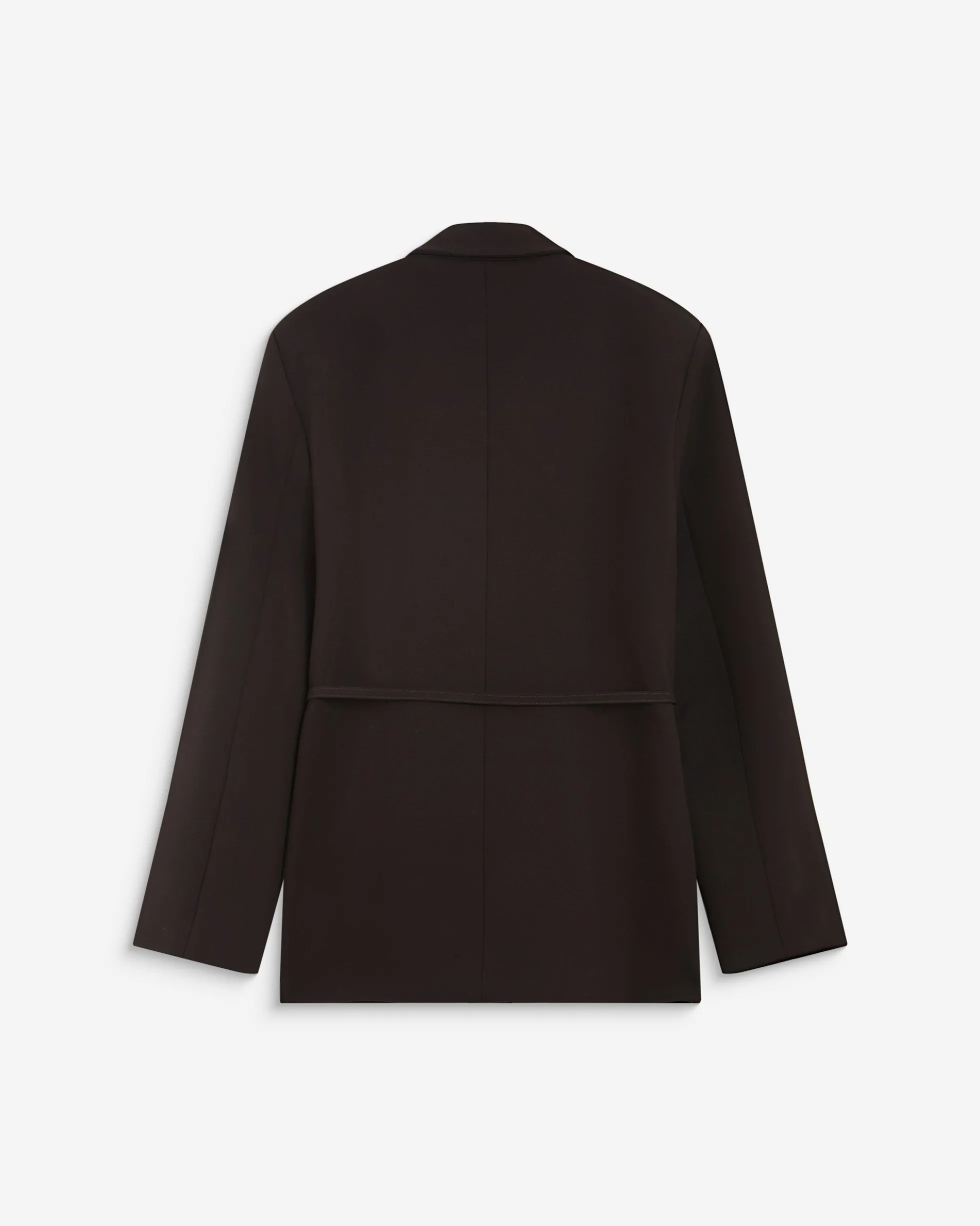 Blazer droit cintré à la taille chocolat Acario