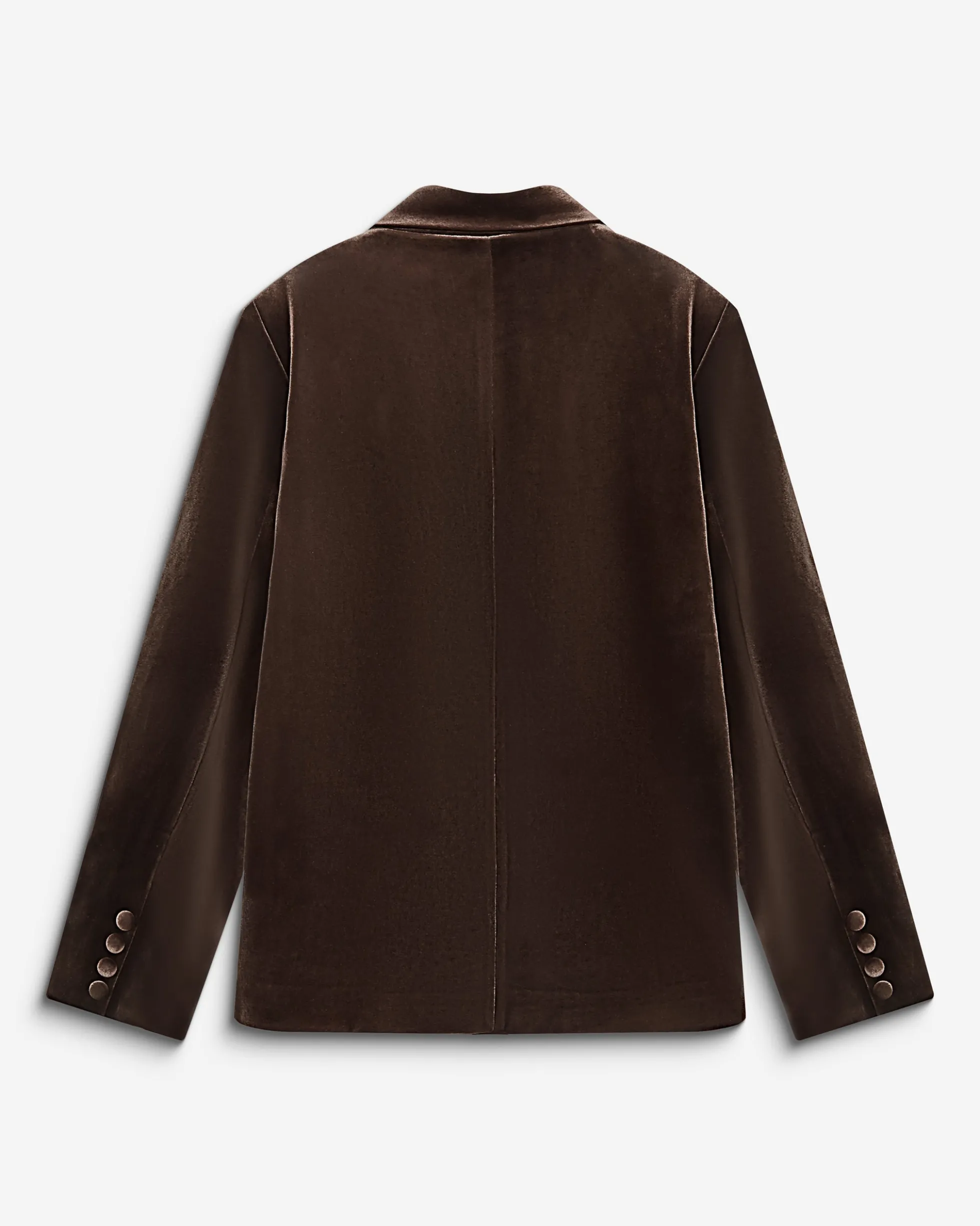 Blazer large en velours à double boutonnage chocolat Bradley