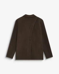 Blazer oversize structuré à boutons au dos chocolat Behati