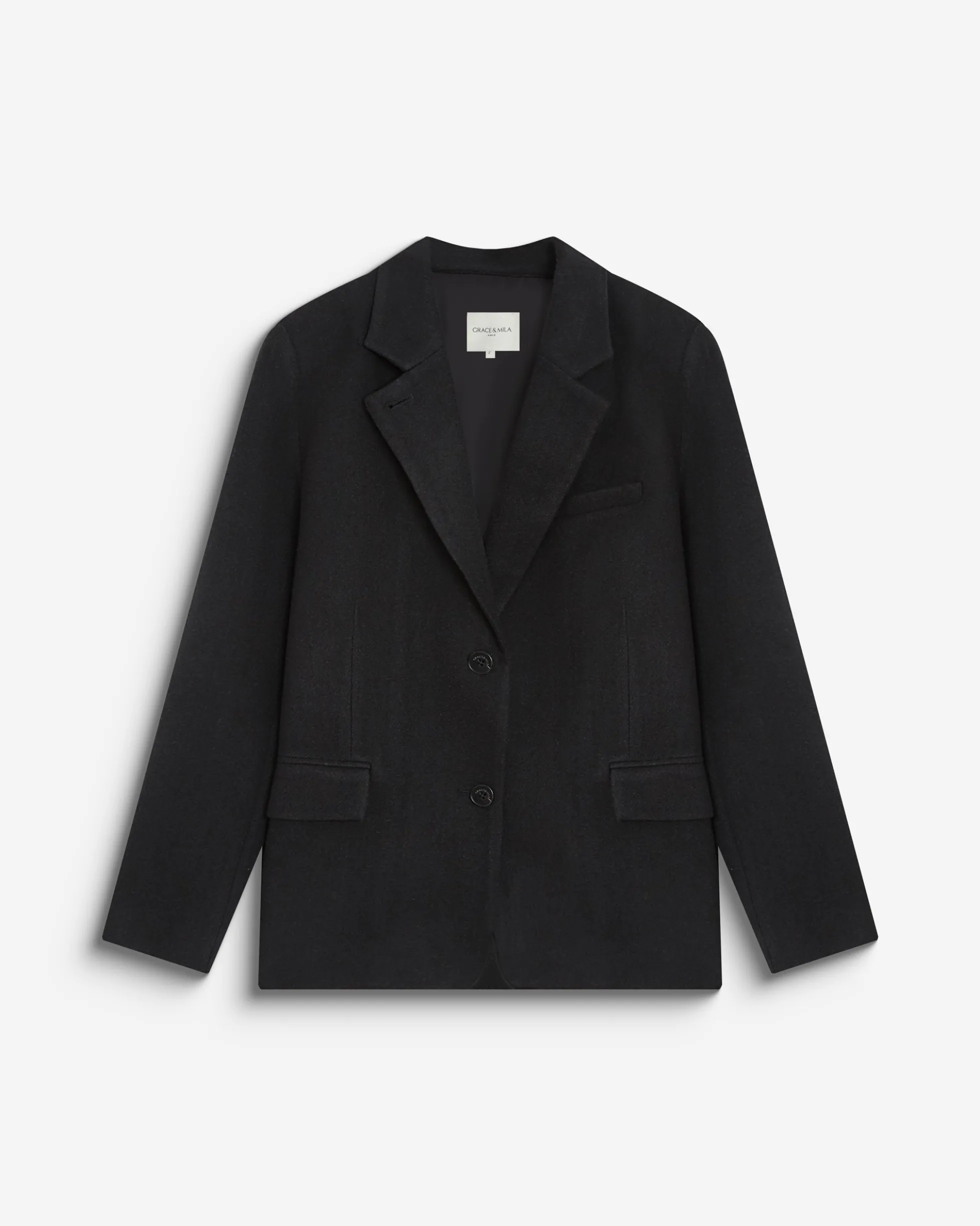 Blazer oversize structuré à boutons au dos carbone Behati