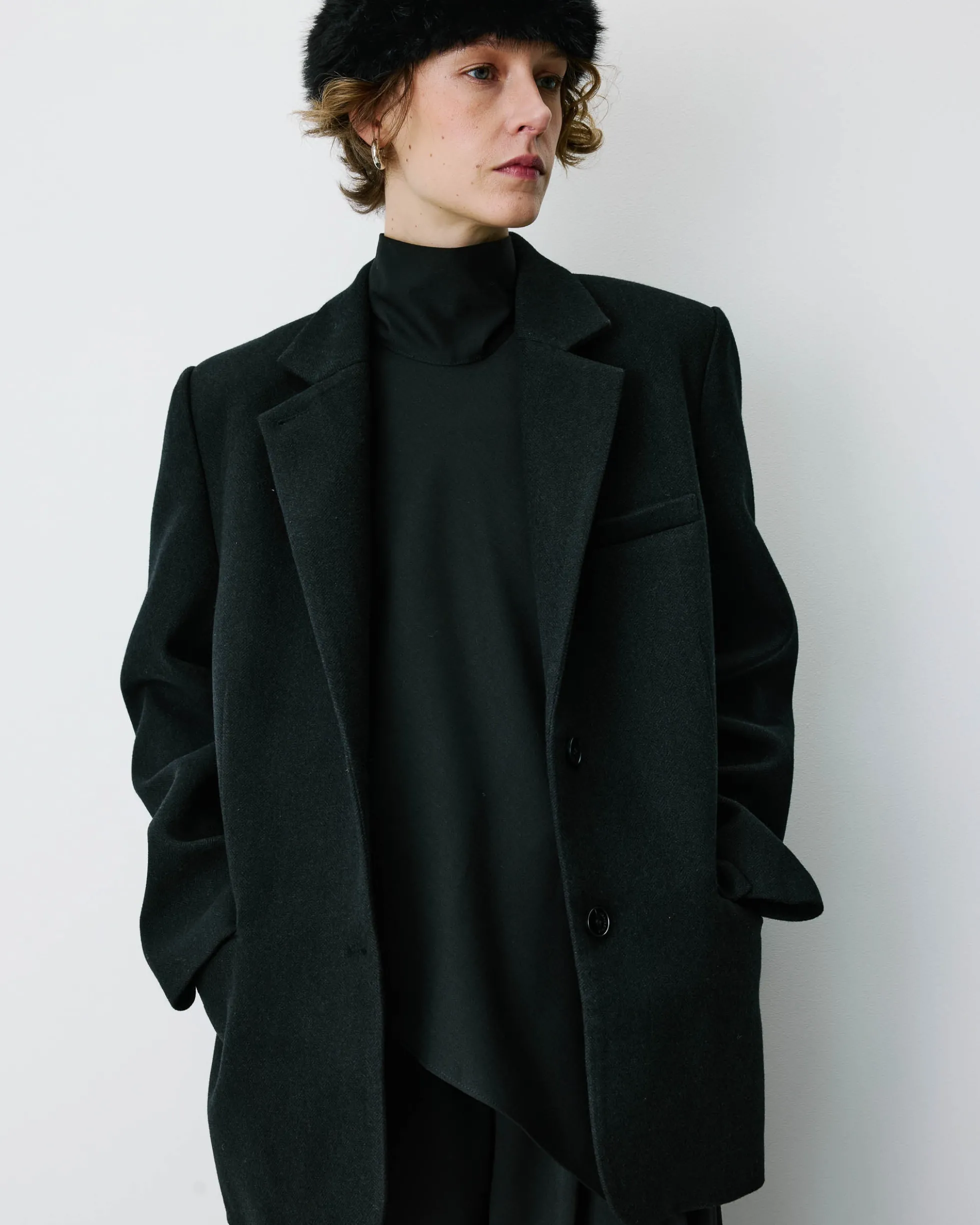 Blazer oversize structuré à boutons au dos carbone Behati