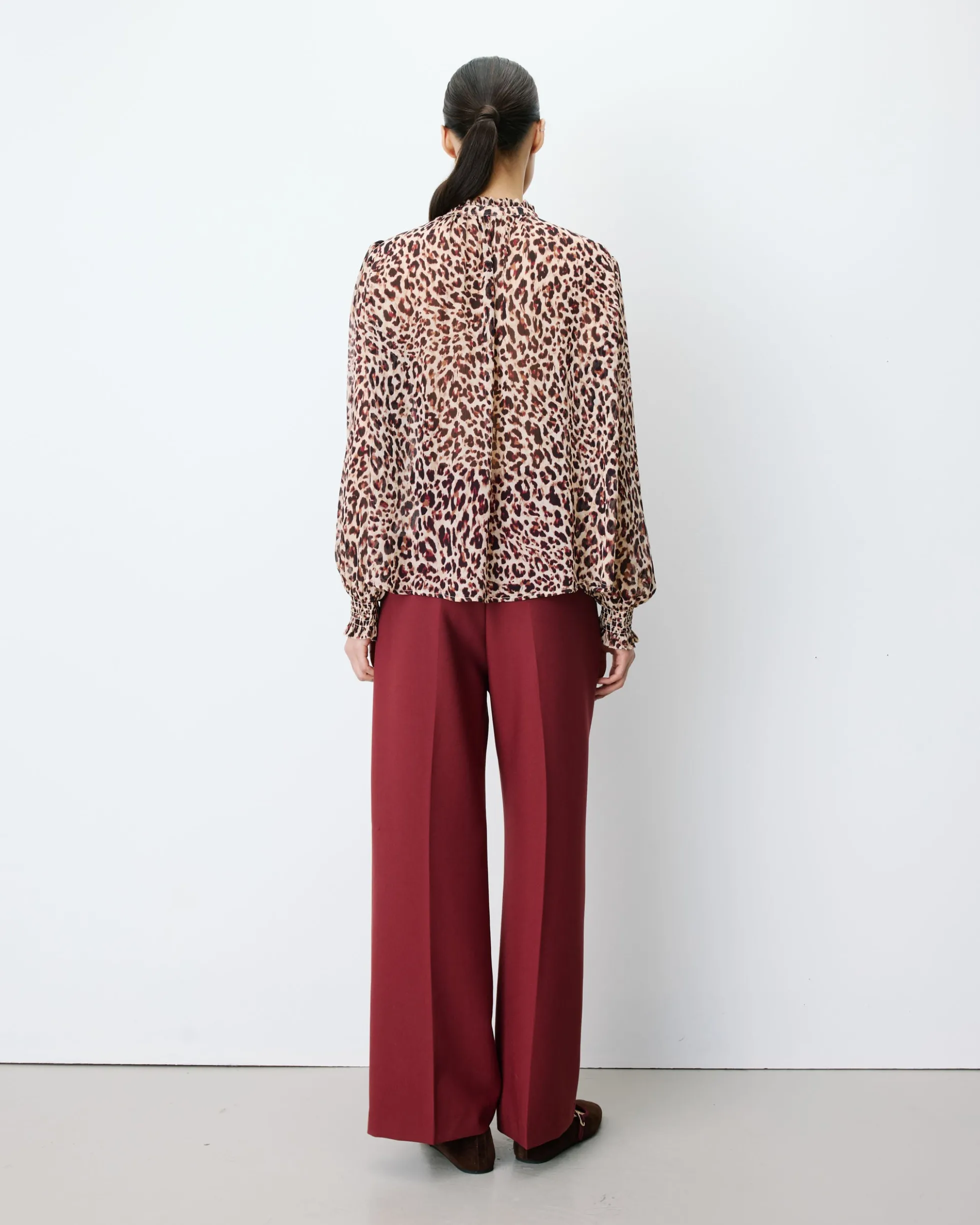 Blouse fluide ample à imprimé leo Almira