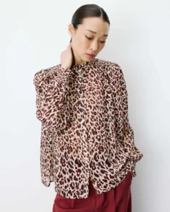 Blouse fluide ample à imprimé leo Almira