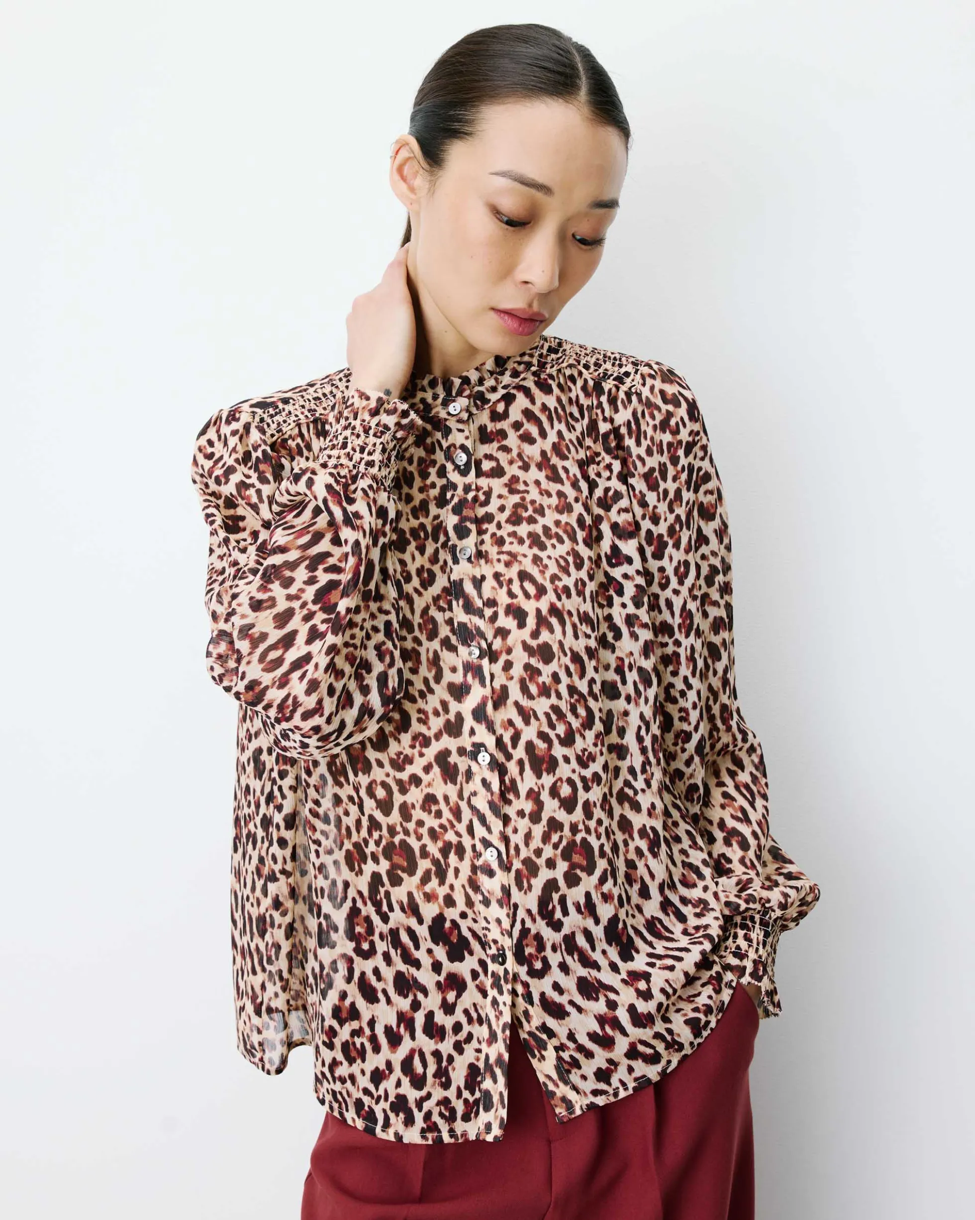 Blouse fluide ample à imprimé leo Almira