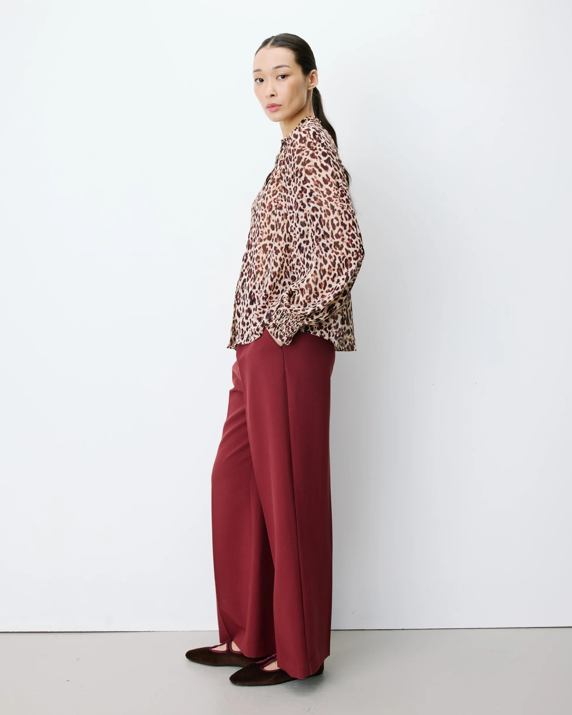 Blouse fluide ample à imprimé leo Almira
