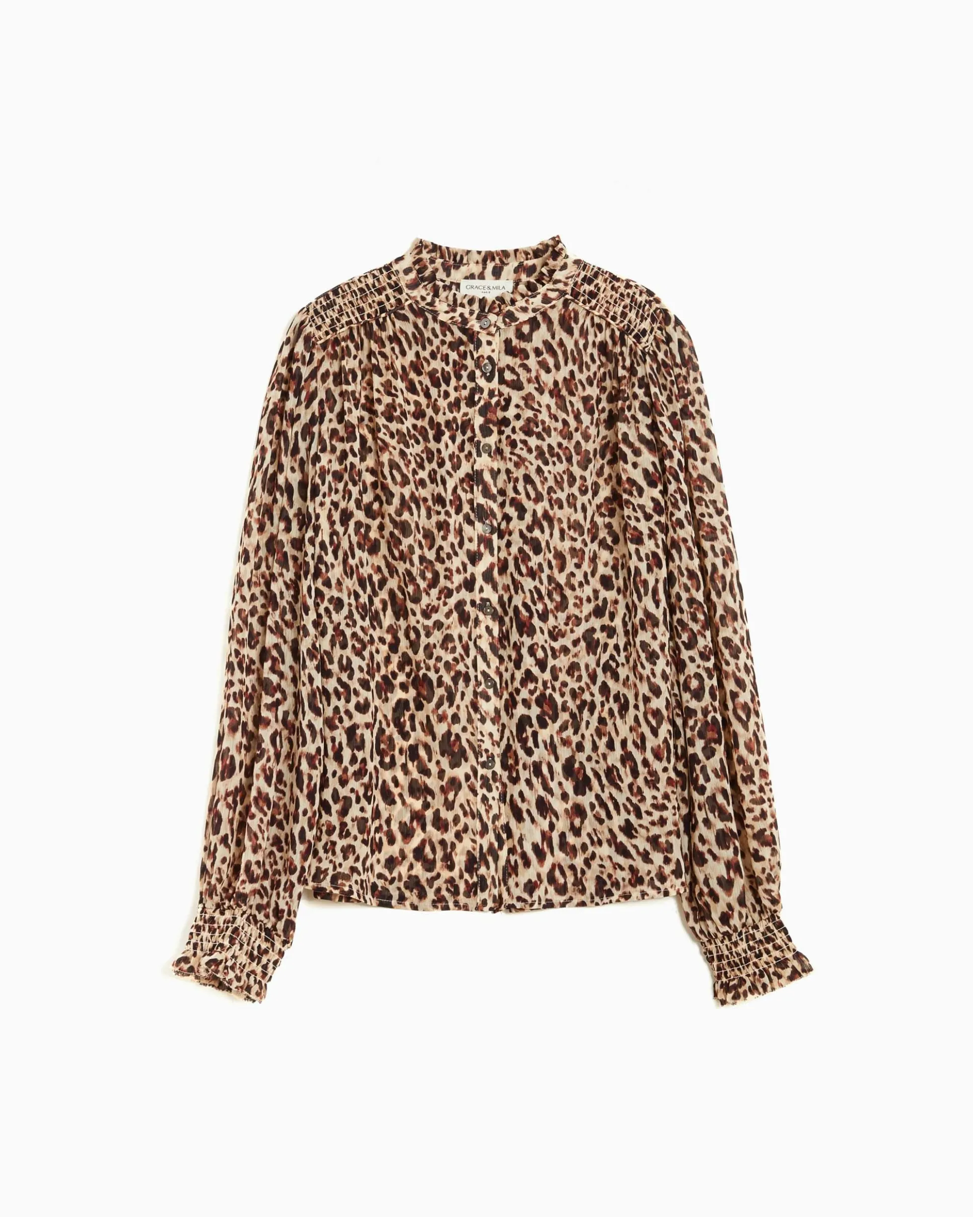 Blouse fluide ample à imprimé leo Almira