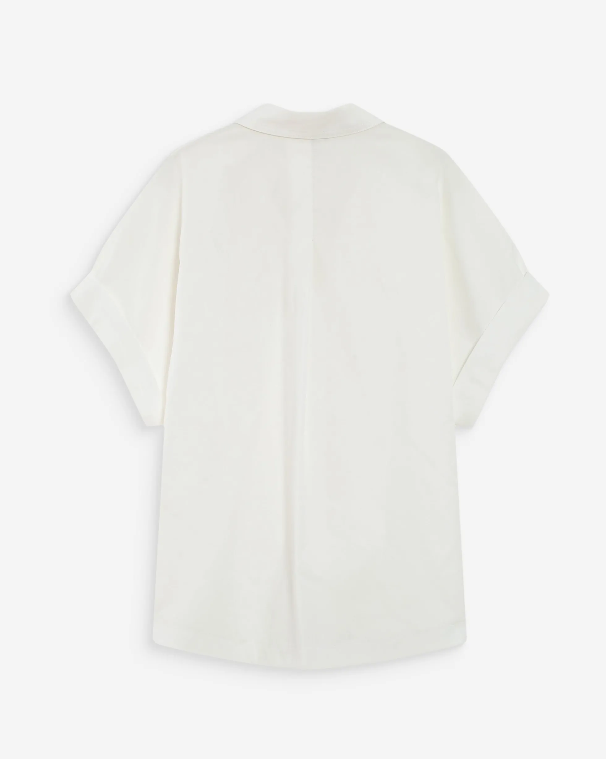 Blouse large en coton manches courtes ivoire Versigny