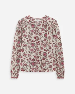 Blouse romantique en coton à motifs fleur Valencia