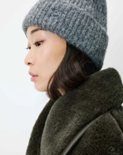 Bonnet en laine mélangée anthracite Antorin
