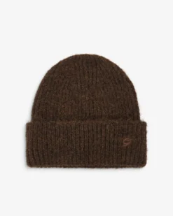 Bonnet en laine mélangée chocolat Antorin