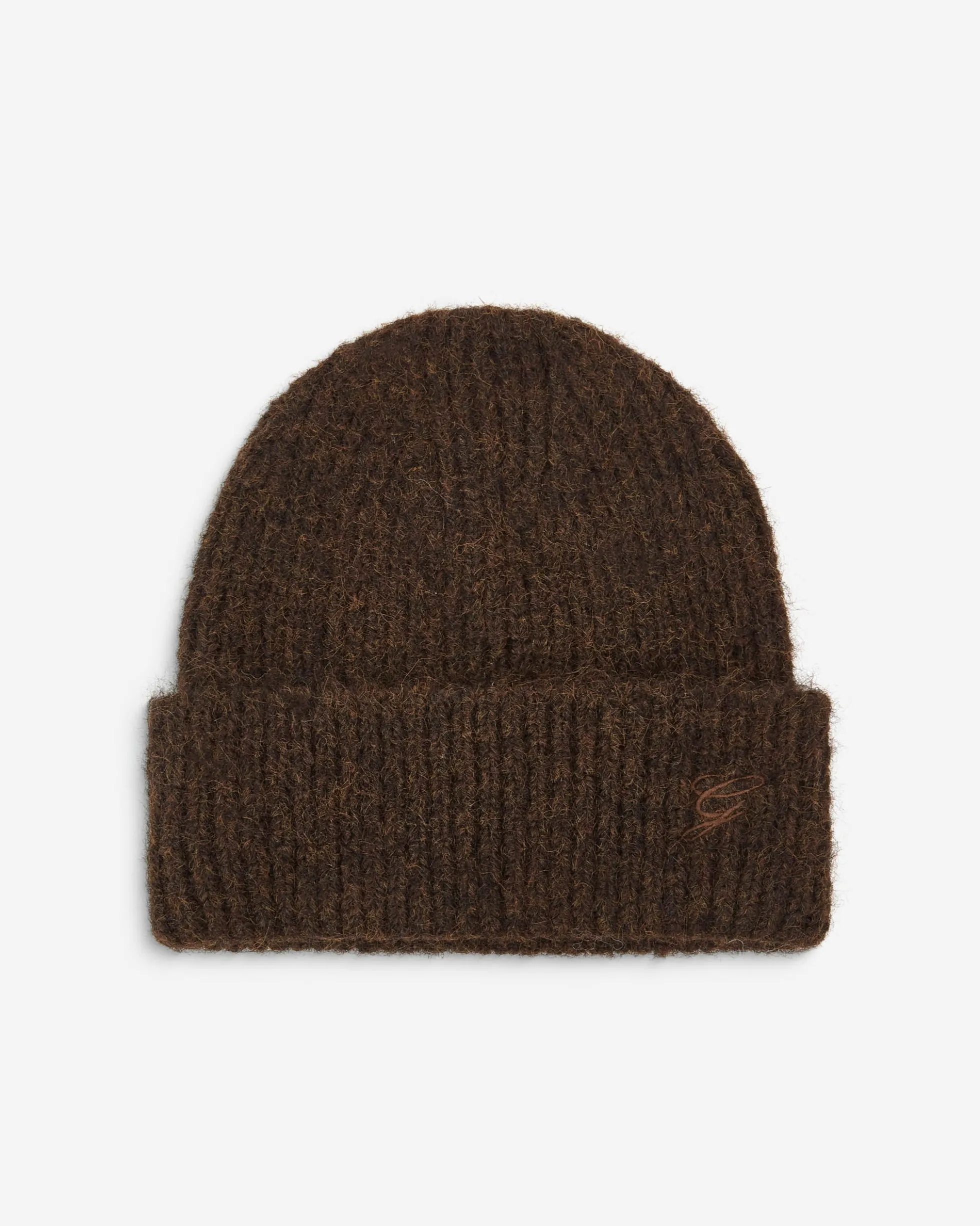 Bonnet en laine mélangée chocolat Antorin