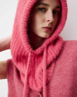 Cagoule en laine mélangée blush Samourai