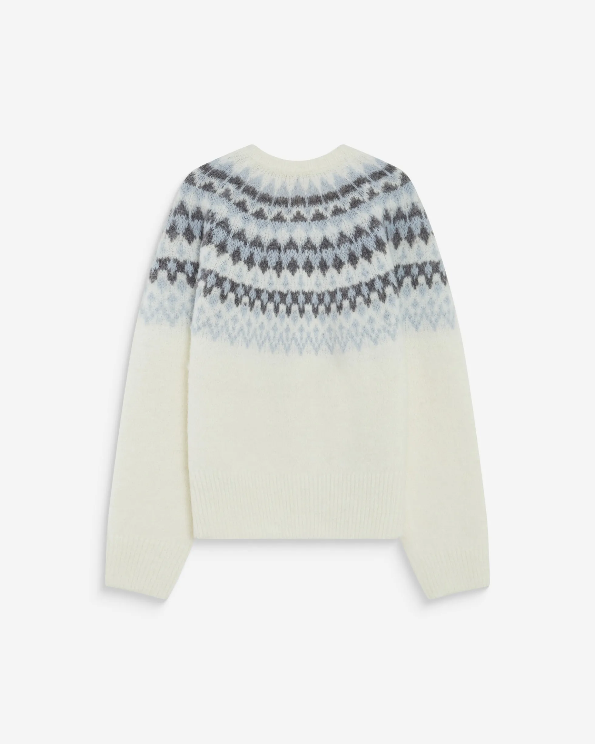 Cardigan en maille jacquard boutonné ivoire Alekio
