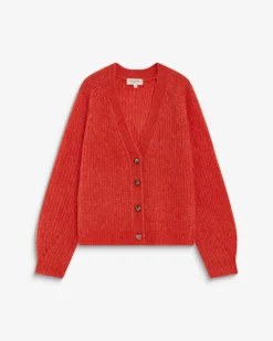 Cardigan oversize manches longues sanguine Saluda
