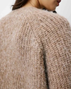 Cardigan oversize manches longues mocha Saluda