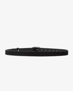 Ceinture en suédine boucle argenté noir Abbey