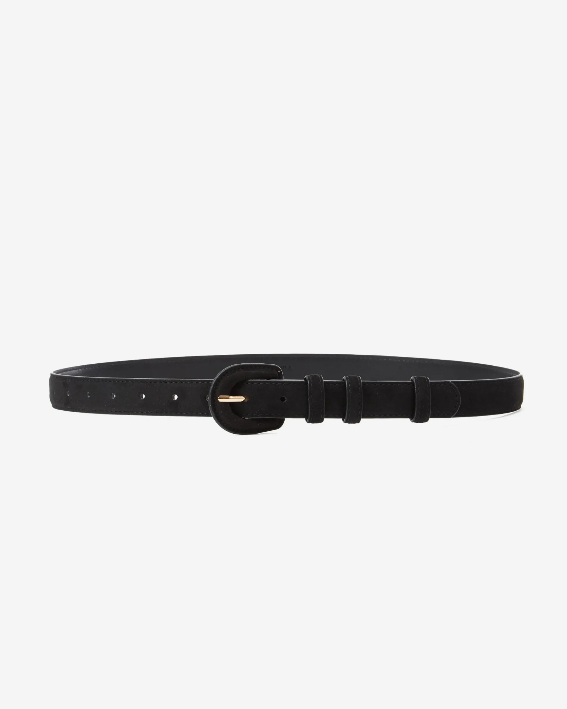 Ceinture en suédine boucle assortie noir Scotland