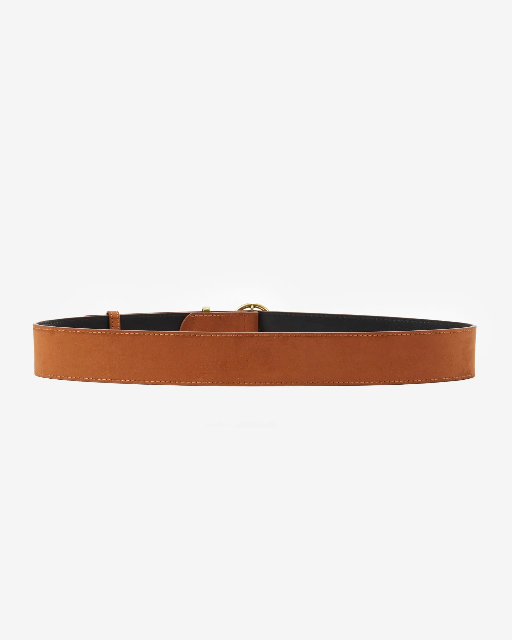 Ceinture en suédine boucle doré coffee Swinton