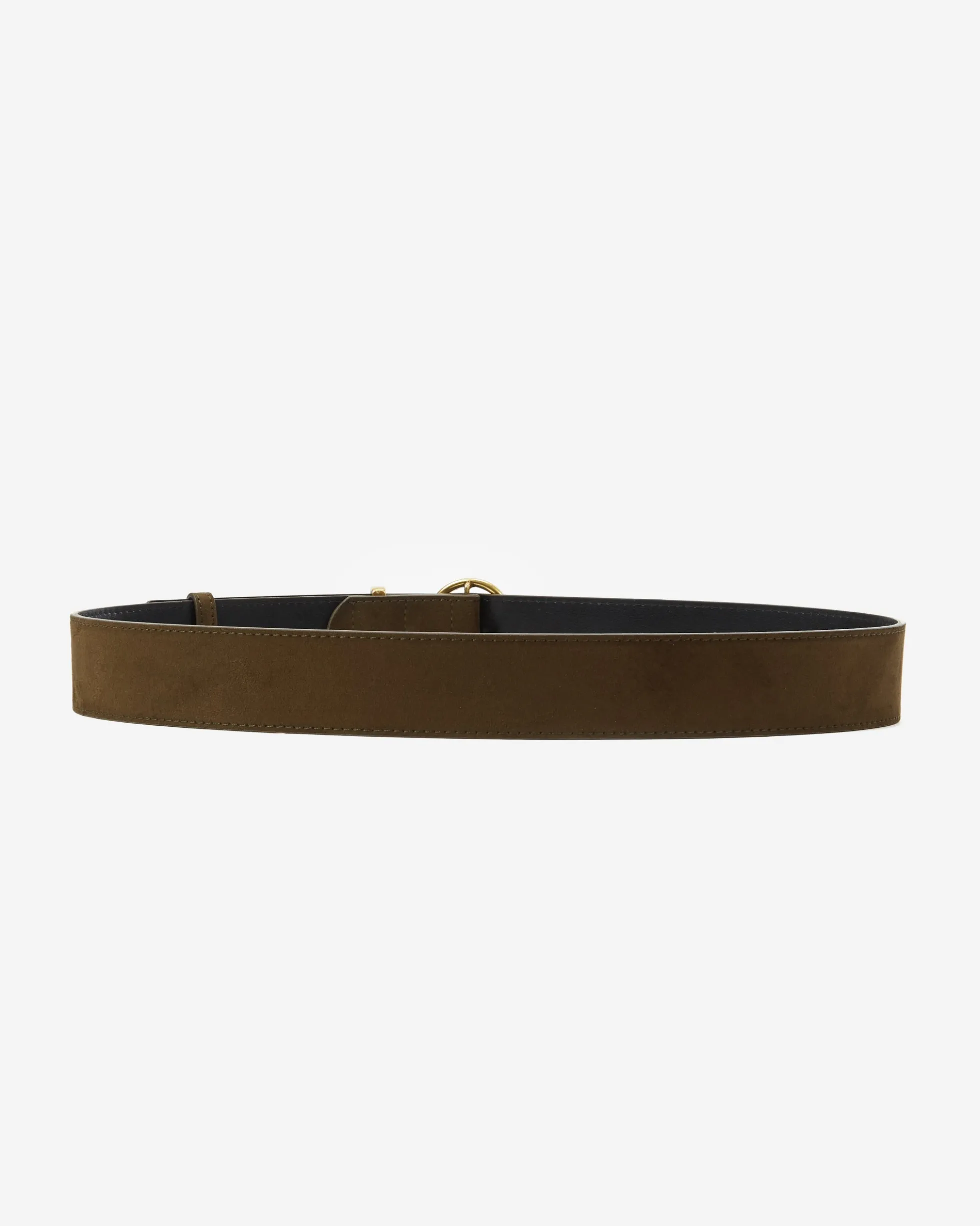 Ceinture en suédine boucle doré kaki Swinton