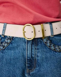 Ceinture en suédine boucle doré sable Swinton