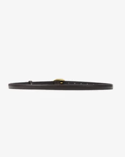 Ceinture fine en similicuir chocolat Abel