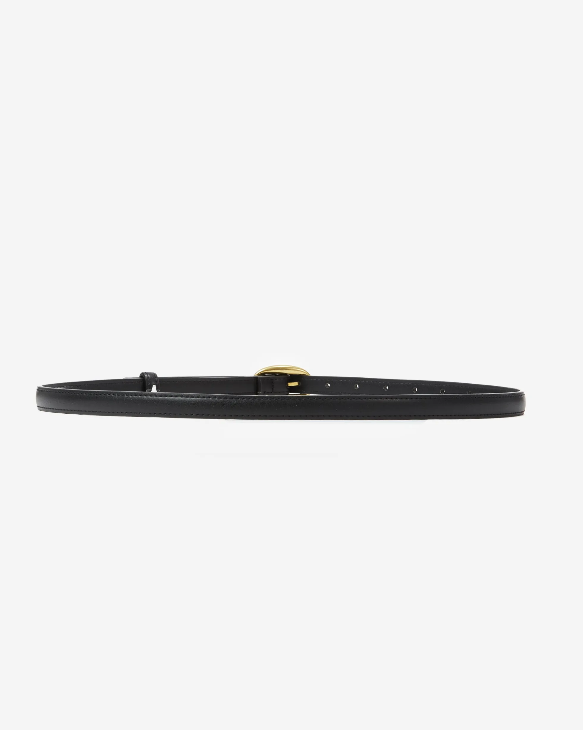 Ceinture fine en similicuir noir Abel