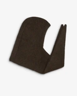 Écharpe capuche en maille tricotée chocolat Briony