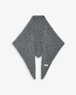 Écharpe triangulaire en maille anthracite Bonnie