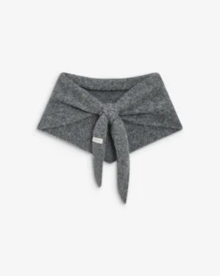 Écharpe triangulaire en maille anthracite Bonnie
