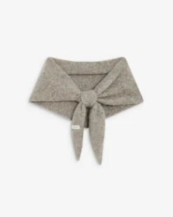 Écharpe triangulaire en maille taupe Bonnie