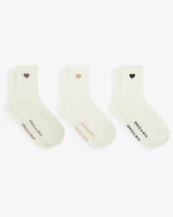 Chaussettes cœurs en lurex multico Asteria
