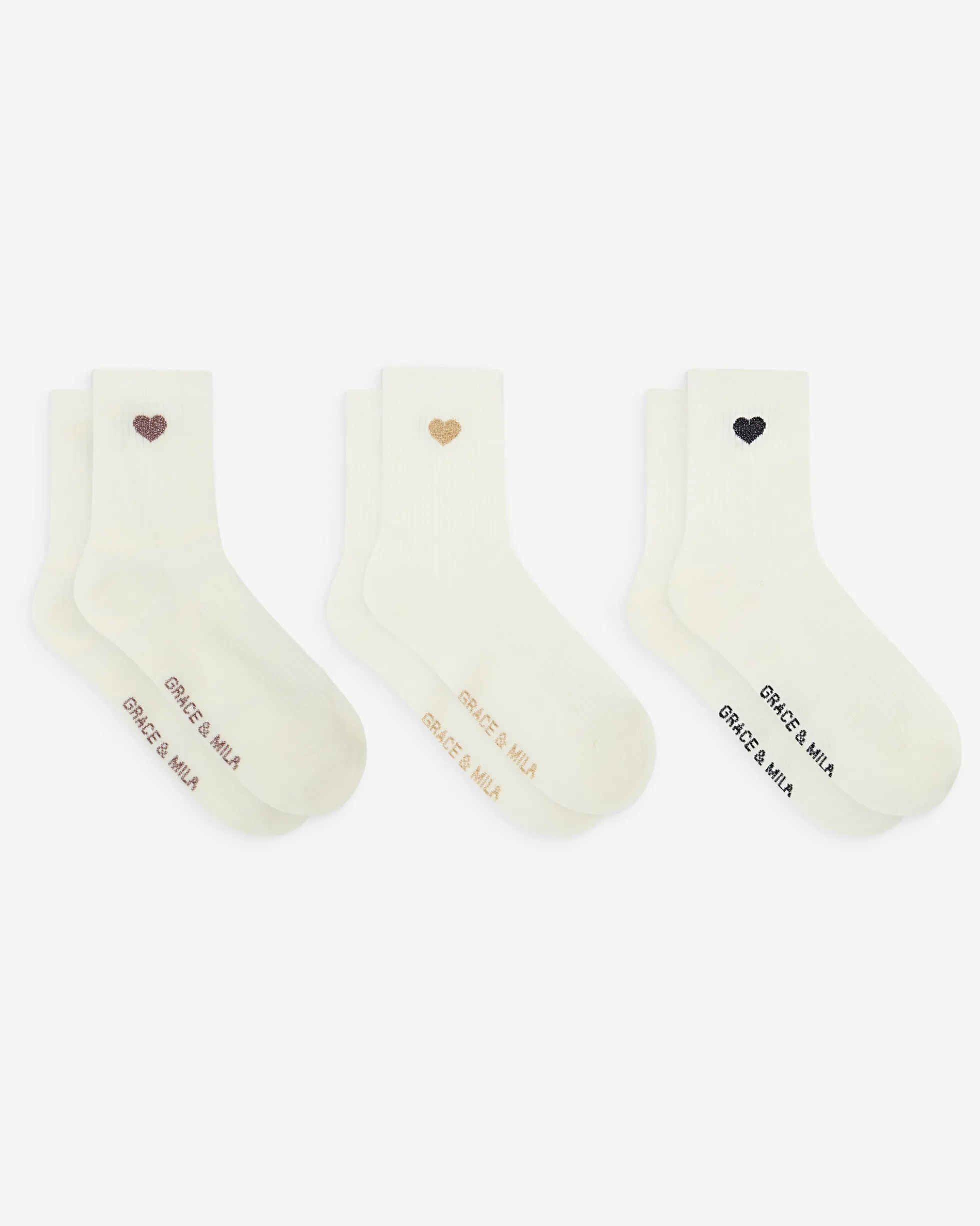 Chaussettes cœurs en lurex multico Asteria