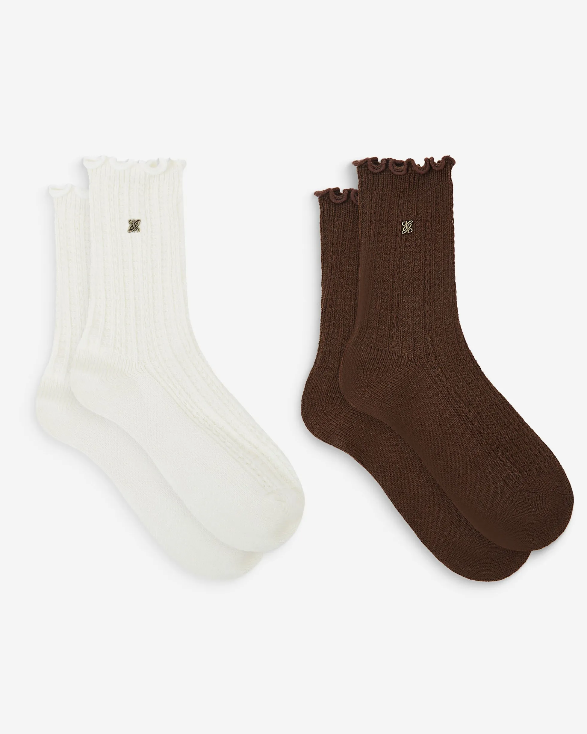 Chaussettes épaisses en maille ajourée multico Agathe