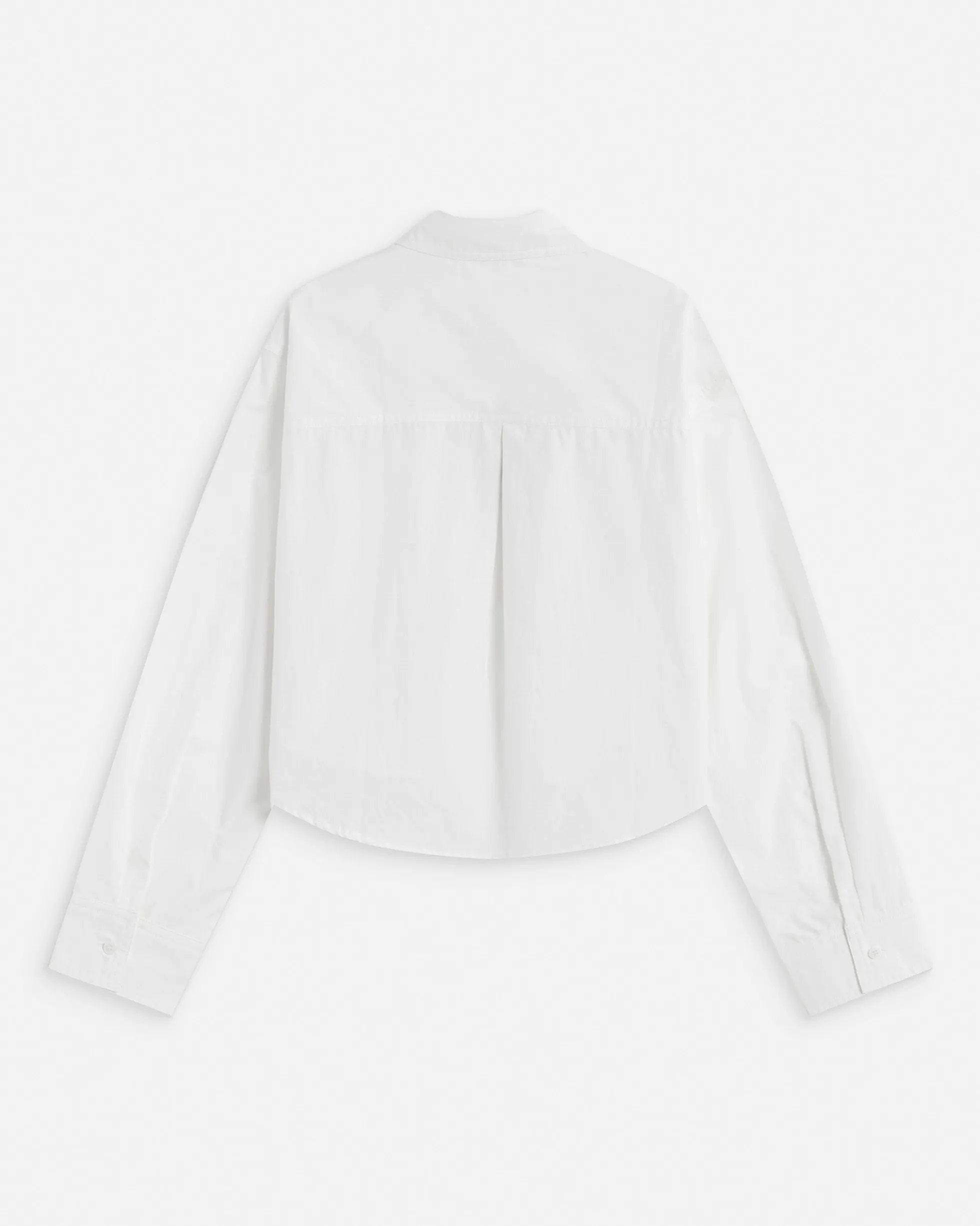 Chemise courte oversize en coton ivoire Azelle