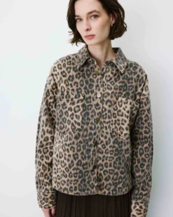 Chemise en denim à motif leo Adriana