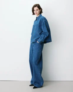 Chemise en denim à motif mediumblue Adriana