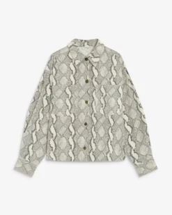 Chemise en denim à motif python Adriana