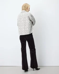 Chemise en denim à motif python Adriana