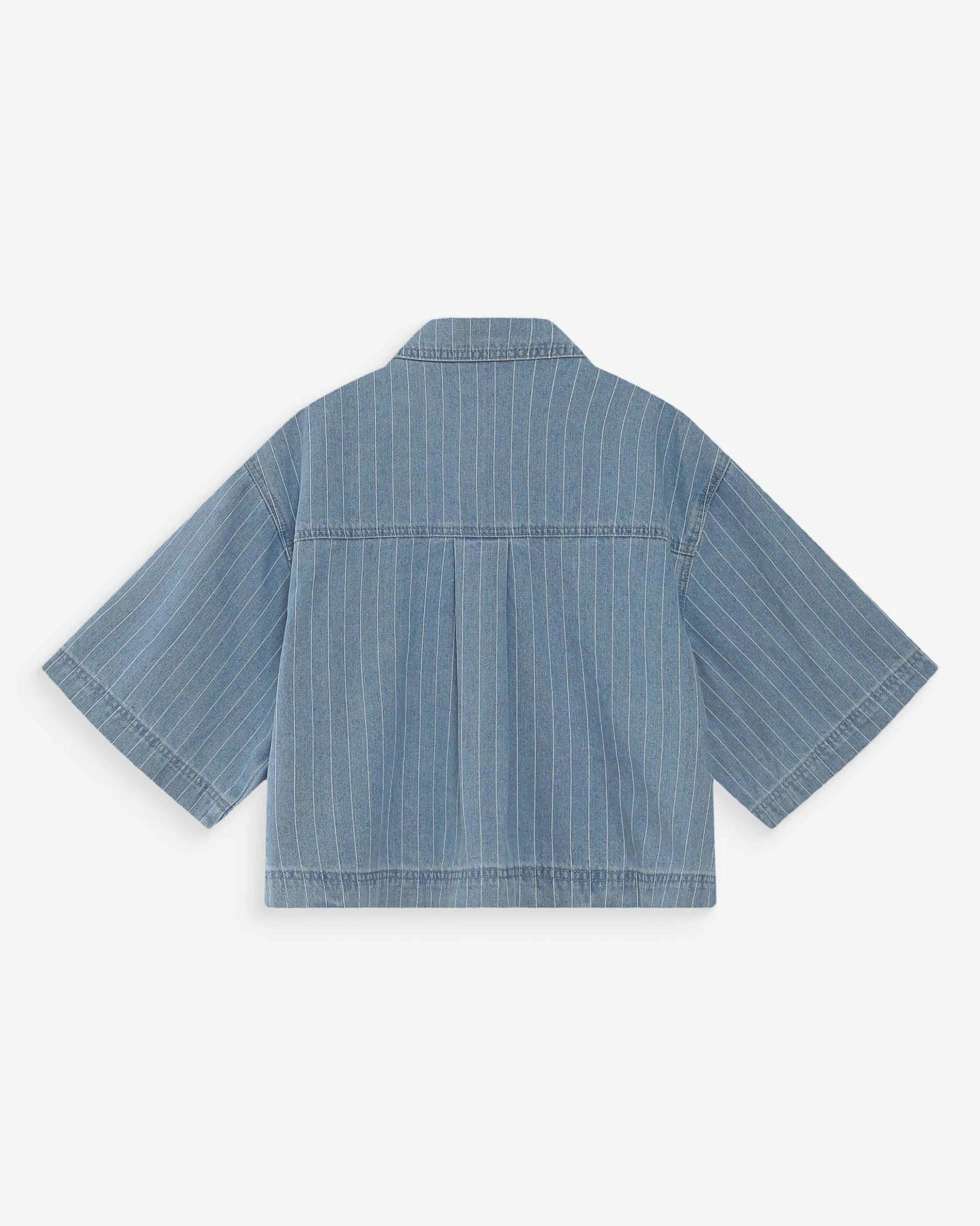 Chemise en jean courte oversize stripedblue Vita