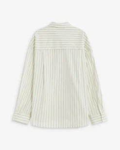 Chemise oversize à cravate amovible ecru Athena
