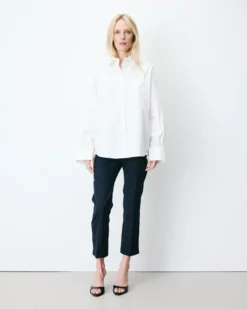 Chemise oversize en coton ivoire Armelle