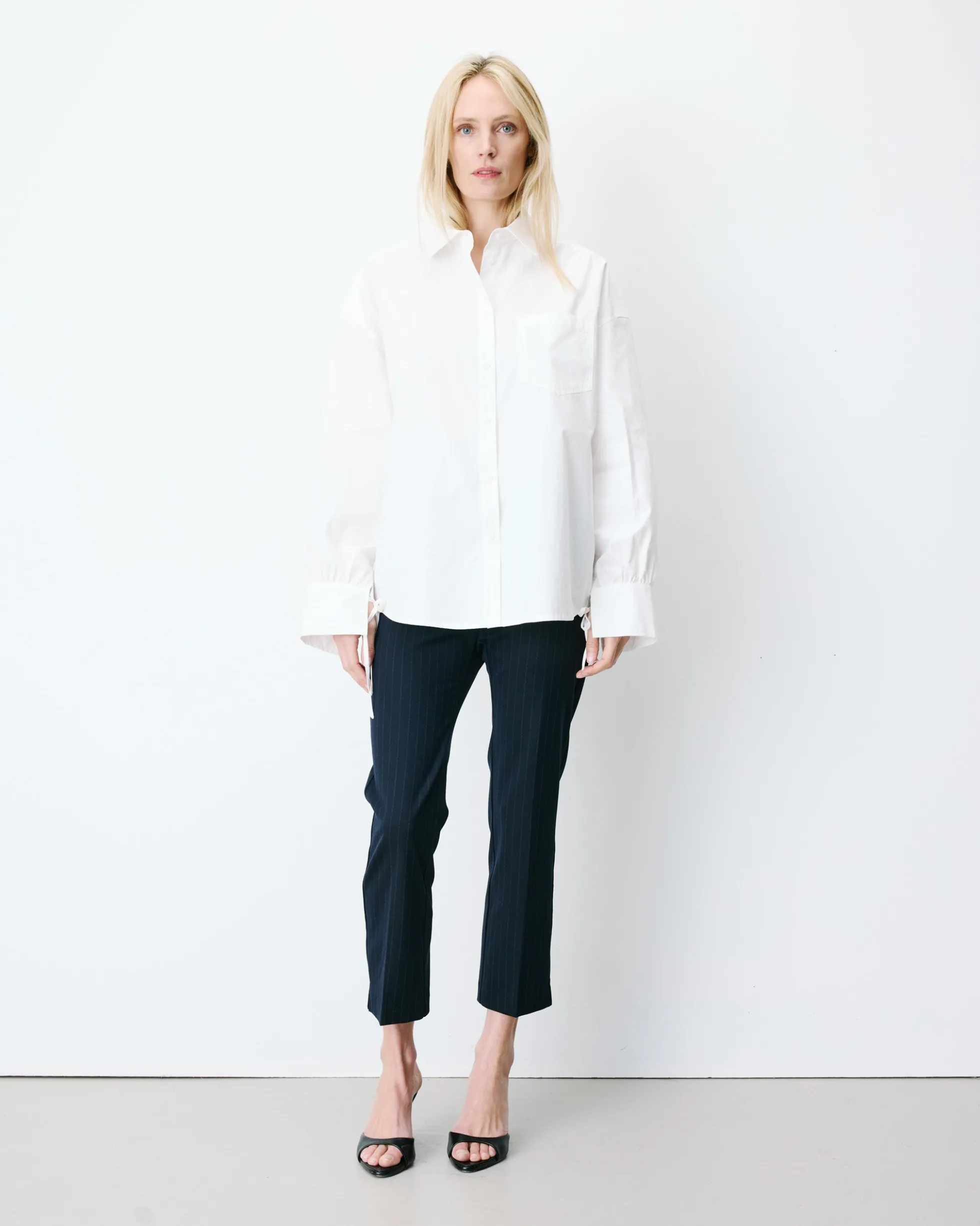 Chemise oversize en coton ivoire Armelle