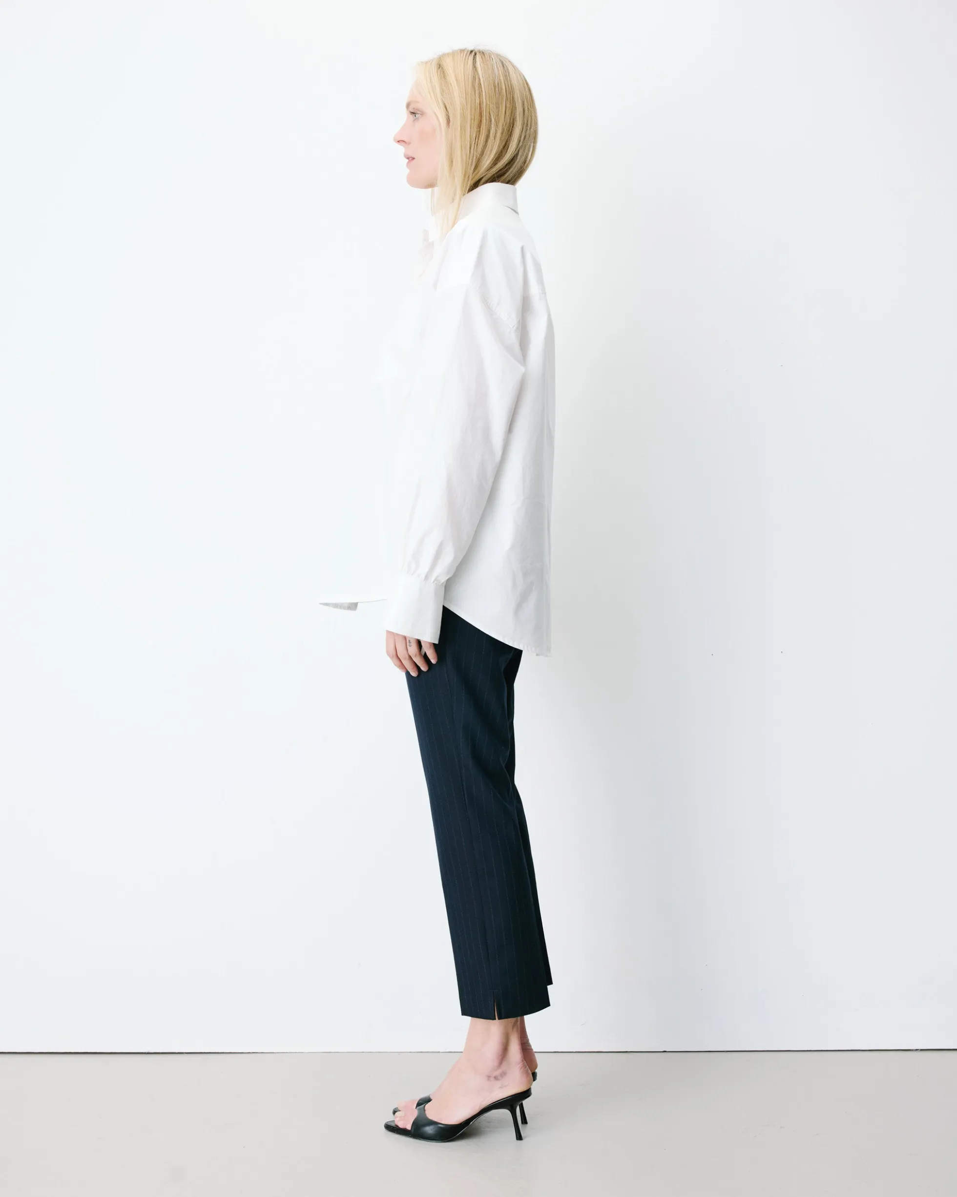 Chemise oversize en coton ivoire Armelle