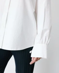 Chemise oversize en coton ivoire Armelle