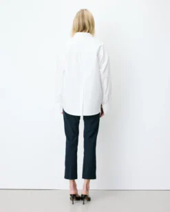 Chemise oversize en coton ivoire Armelle